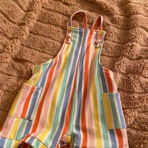 NWOT- multi color overalls